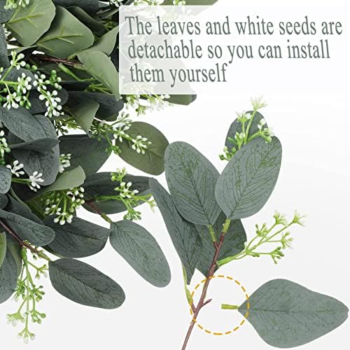 64 pcs Artificial Greenery Stems with 384 Leaves for Floral Arrangements