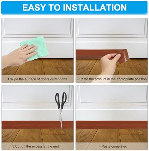 PATIKIL Door Draft Stopper 2 Pack 27FT Silicone Weather Seal Strip