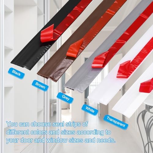 PATIKIL Door Draft Stopper 2 Pack 27FT Silicone Weather Seal Strip