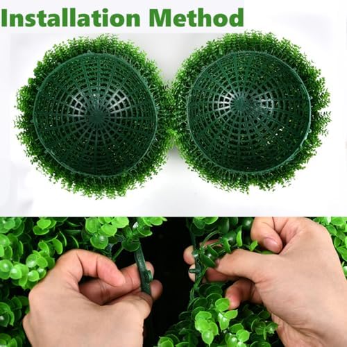 Hotop 4 Pcs 14 Inch Artificial Topiary Ball Garden Decor