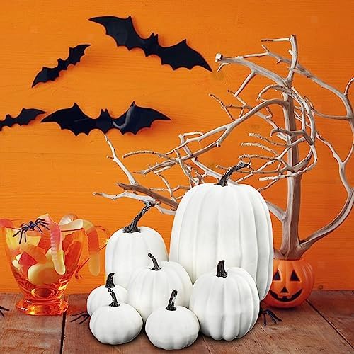 7pcs Fall Decor Pumpkins Artificial Autumn Decorations