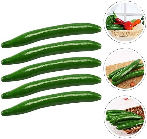 Magiclulu 5pcs Artificial Cucumber Display Props