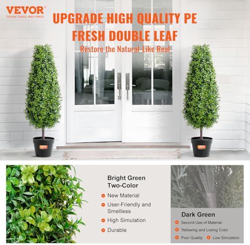 VEVOR Artificial Boxwood Topiary Tree 36 Inch 2 Pack