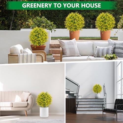 UNADRA Artificial Topiary Ball Plants Set of 2 236 Inch