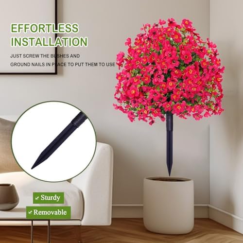 236in Artificial Violet Topiary Tree with Ground Spikes 1