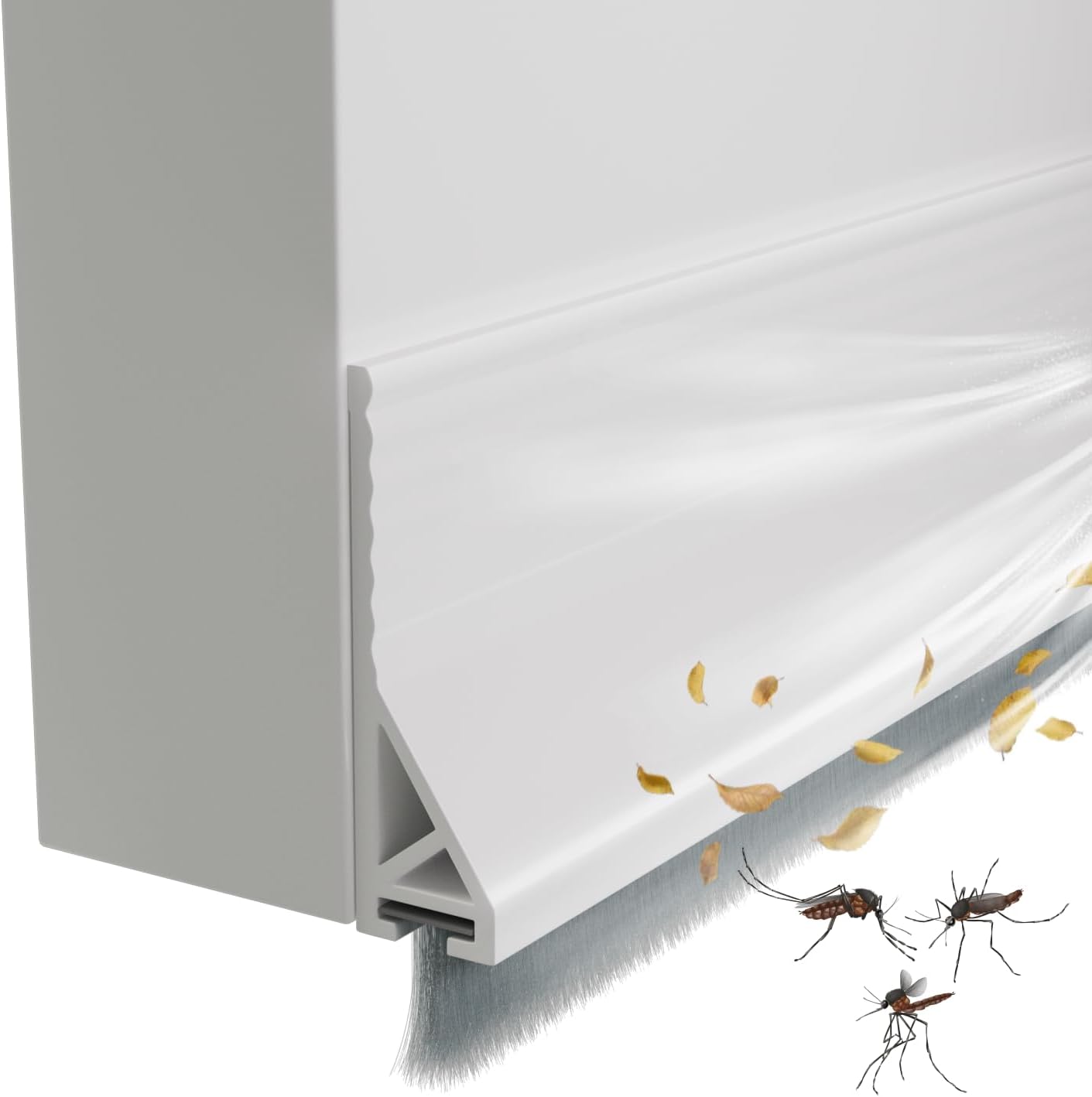 cuysfead 2Pack Door Draft Stopper with Brush and Strong Adhesive
