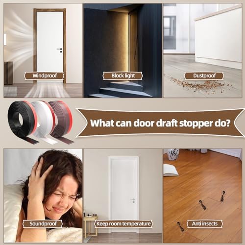 Vannesse 39 Inch Door Draft Stopper Black