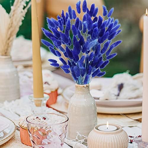 Uieke 17 Inch Natural Bunny Tails Dried Flowers 120 Pcs