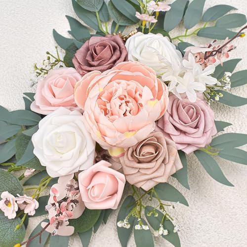 Finphoon Pink Wedding Arch Flowers Set of 2