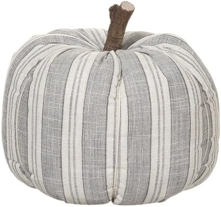 13 Inch Artificial Pumpkin Gray White Pack of 2