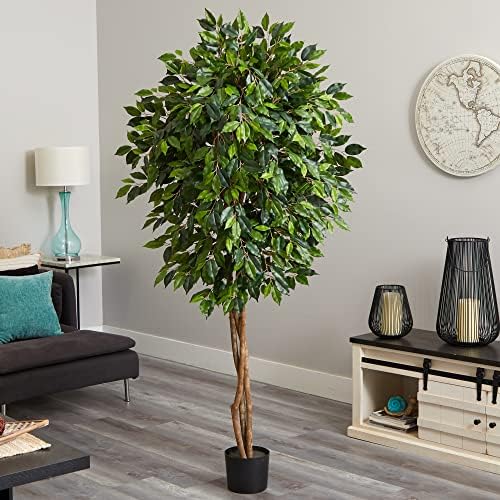 Nearly Natural 65 Ficus Artificial Tree Green
