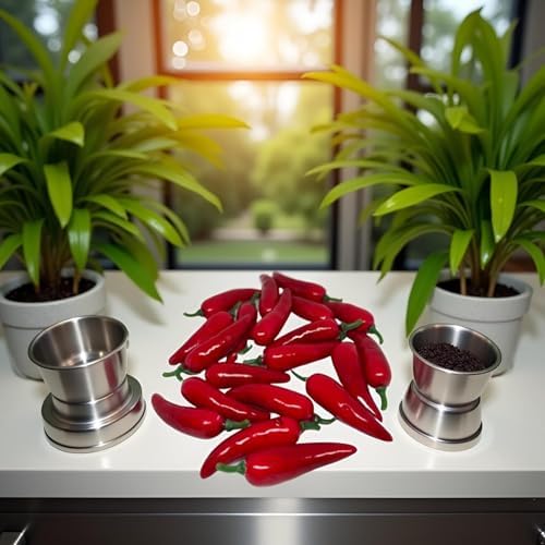 20Pcs Artificial Chili Peppers for Home Kitchen Photography Decor