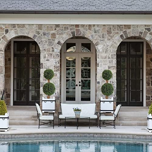 OAZALDA 3Ft Boxwood Double Ball Topiary Trees Set of 2