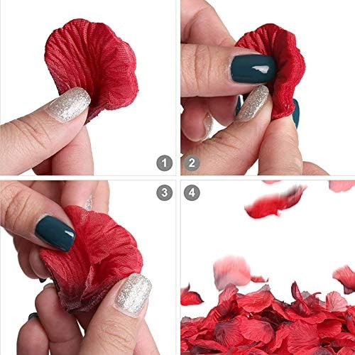1000 Pieces Light Purple Artificial Silk Rose Petals Wedding Decoration