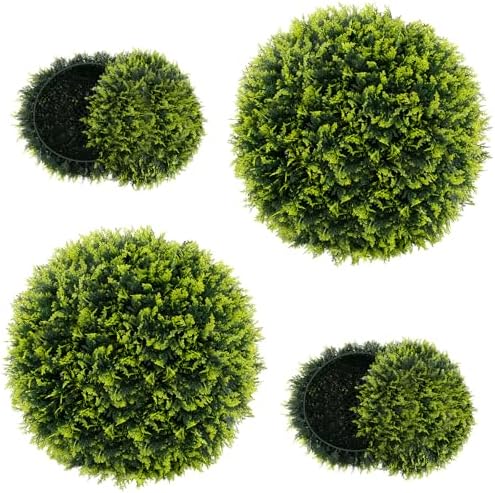 Goplus 22 Inch Artificial Cedar Topiary Ball Set