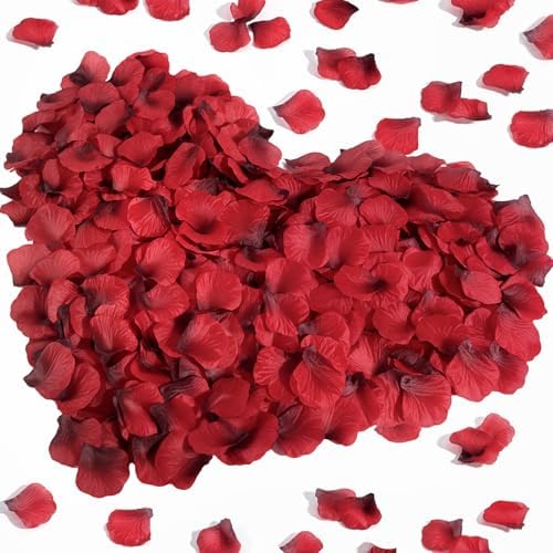 DomeStar 2000pcs Red Rose Petals Artificial Flowers