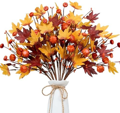 WSTPUPU Artificial Fall Stems 10PCS 17Inch Autumn Berry Decor