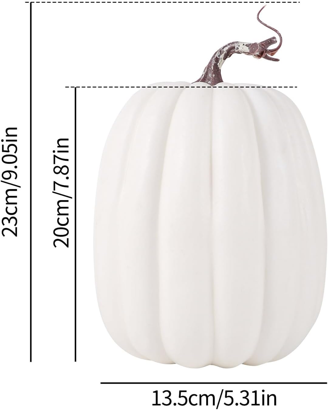 Large Fake Pumpkins for Fall Decor White 21cm15cm