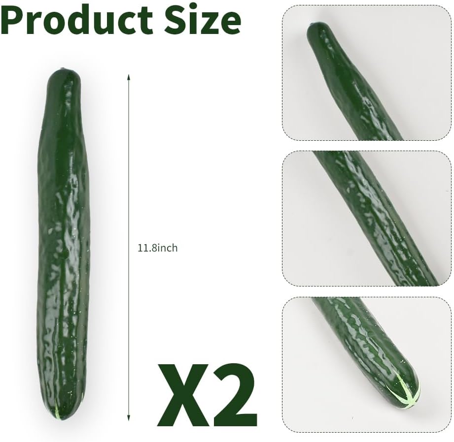 Lifelike Artificial Cucumber for Home Kitchen Decor and Party
