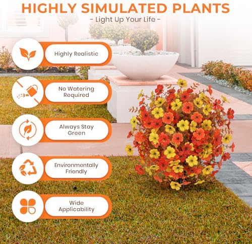 ICX 2 Pack 236 Artificial Boxwood Topiary Balls with Ground Spikes