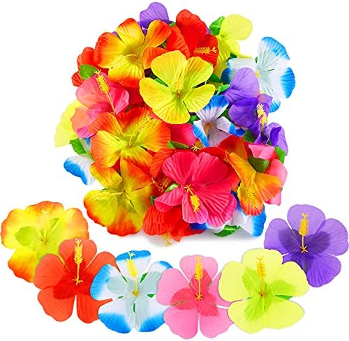 WILLBOND 120 Piece Hibiscus Flowers Decor Set