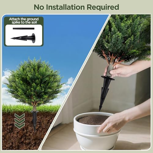 Bietrun Artificial Cypress Topiary 2 Pack