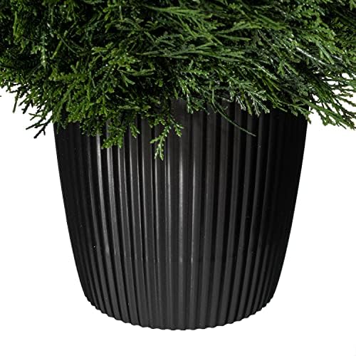 Vickerman 24 Inch Artificial Cedar Topiary Potted Bush