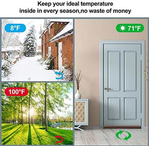 GDHOMM Door Draft Stopper 30-36 Inch Adjustable
