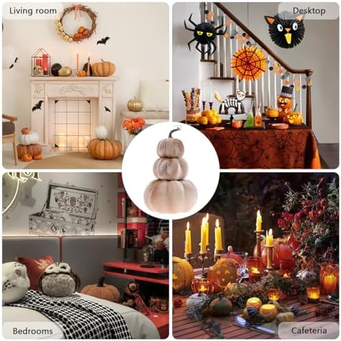 Gresorth 126 Inch Velvet Pumpkin Tower Decoration