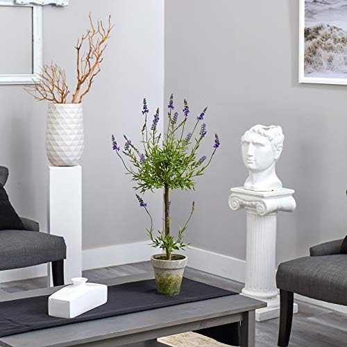 Nearly Natural 34in Lavender Single Ball Topiary Artificial Tree