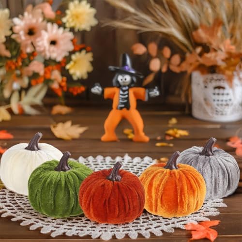 SMOCOOL Mini Faux Pumpkins for Fall Decor