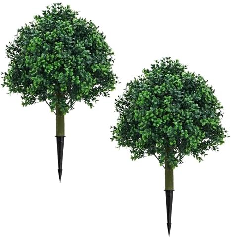 UNADRA Fake Bushes Artificial Shrubs Set UV Resistant 236 Inch Faux Plants