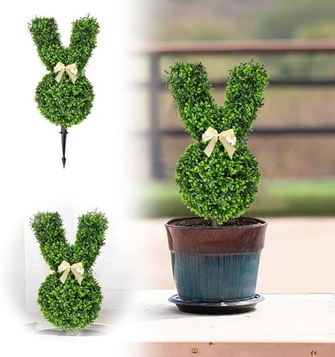 Easter Bunny Artificial Topiary Tree Decor