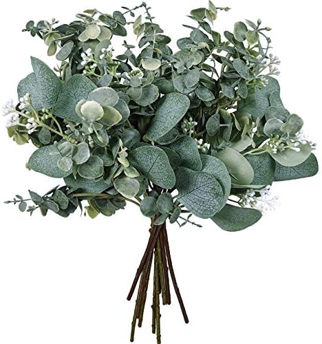 Winlyn Artificial Eucalyptus Leaves and Stems 10 PCS Set