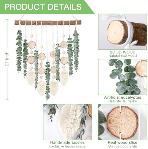 21 Inch Eucalyptus Wall Hanging Decor