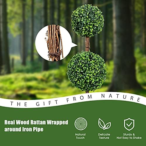 Goplus 3 Ft Artificial Boxwood Topiary Tree