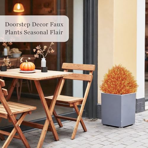 24 Inch Fall Cedar Topiary Artificial Set of 2