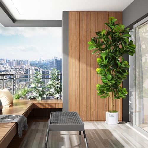 OXLLXO 73ft Artificial Fiddle Leaf Fig Tree with Plastic Pot