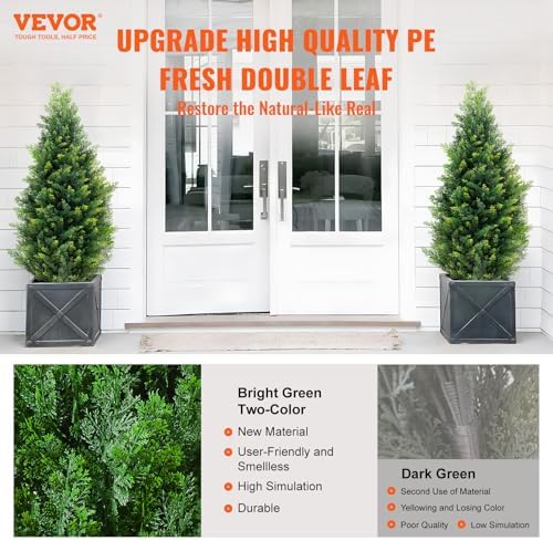 VEVOR Artificial Cedar Topiary Tree 36 Inch 2 Pack