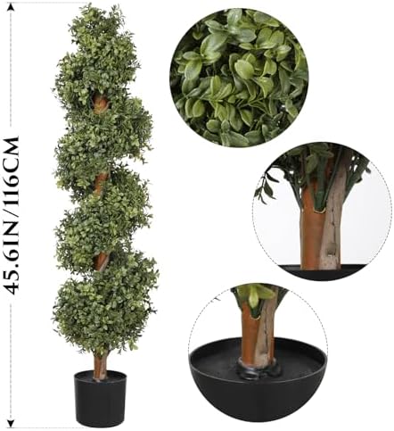 Hobyhoon Artificial Topiary Trees for Porch Garden Decor