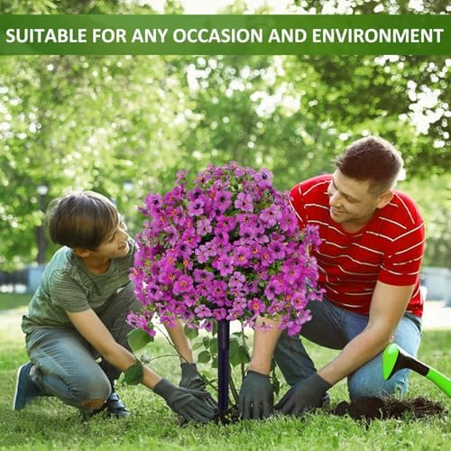 23in Artificial Violet Topiary Tree with Ground Spike