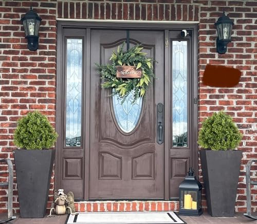 27 Inch Realistic Artificial Boxwood Topiary Set of 2