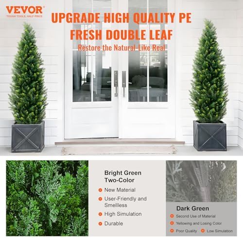 VEVOR Artificial Cedar Topiary Tree 60 inch 2 Pack