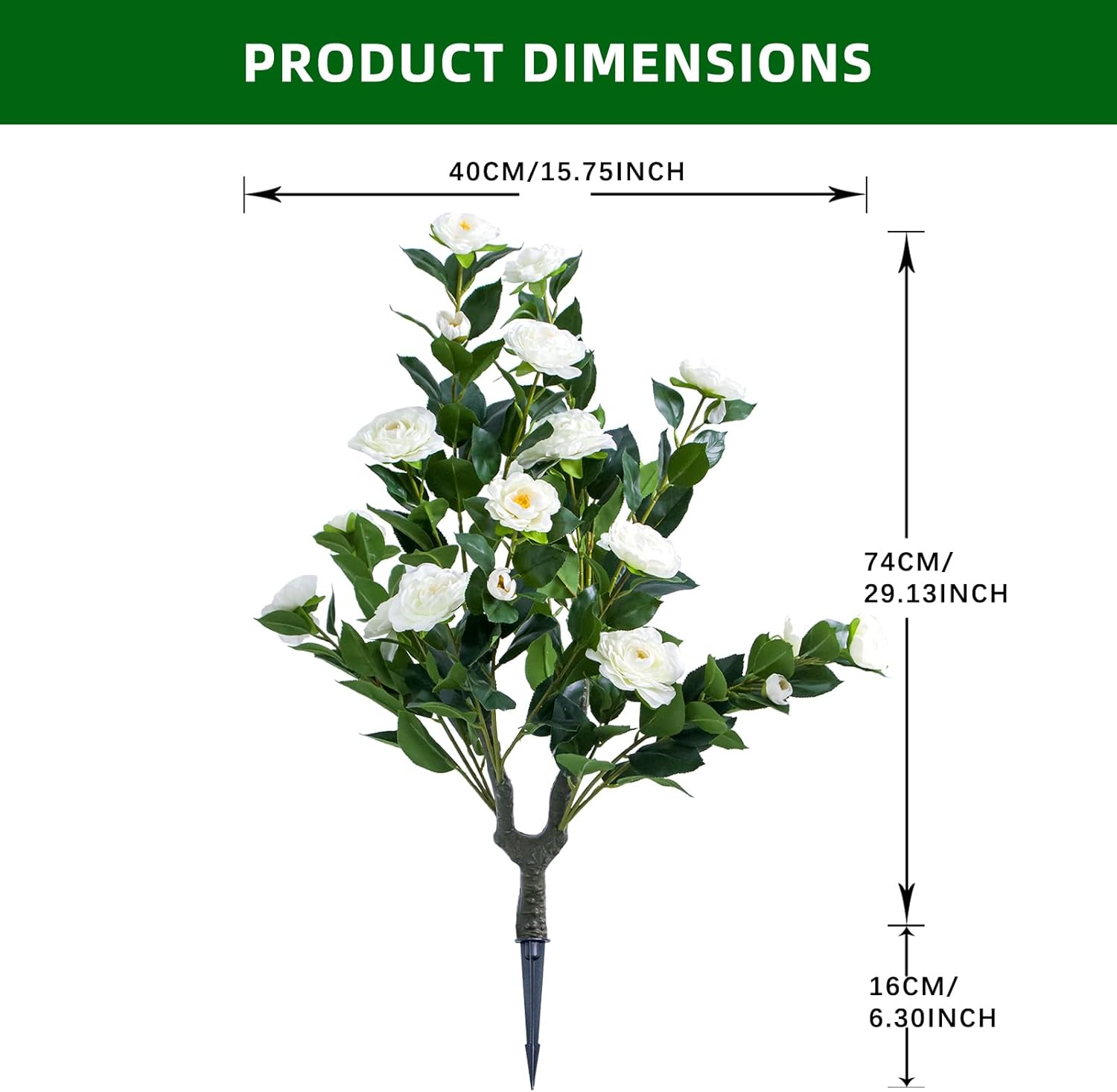 GarveeHome 354 Inch Artificial Topiary Set of 2 White