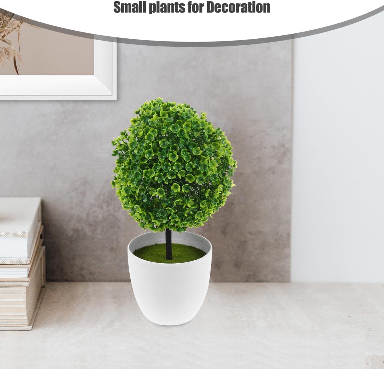 2pcs Artificial Topiary Plants Potted Decor for Home Office