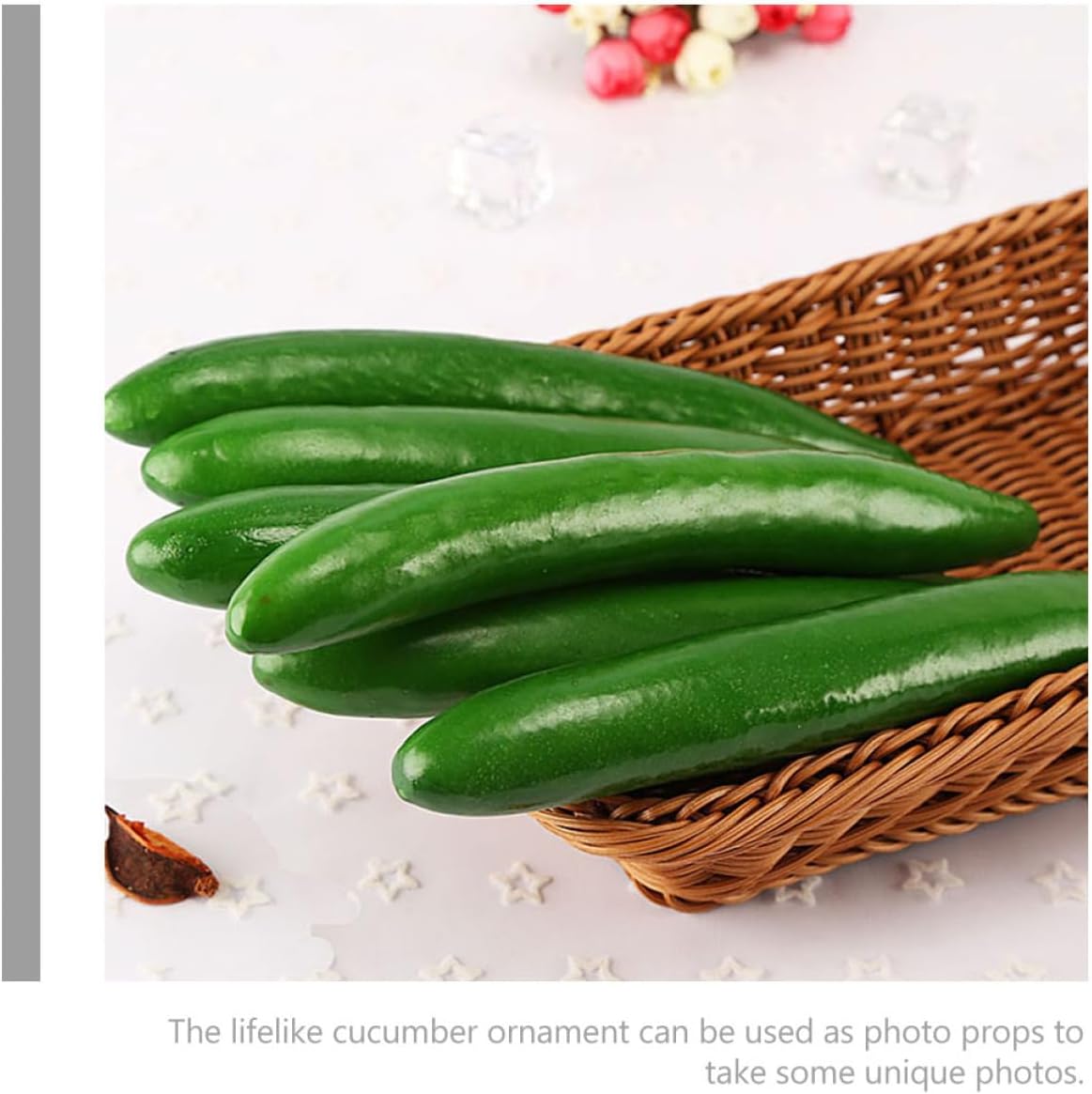 Magiclulu 5pcs Artificial Cucumber Display Props