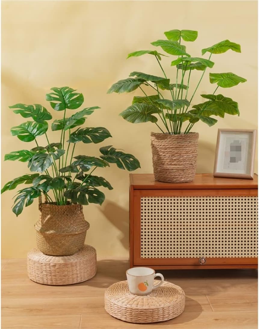 Artificial Monstera Plant with Flower Basket - 70CM
