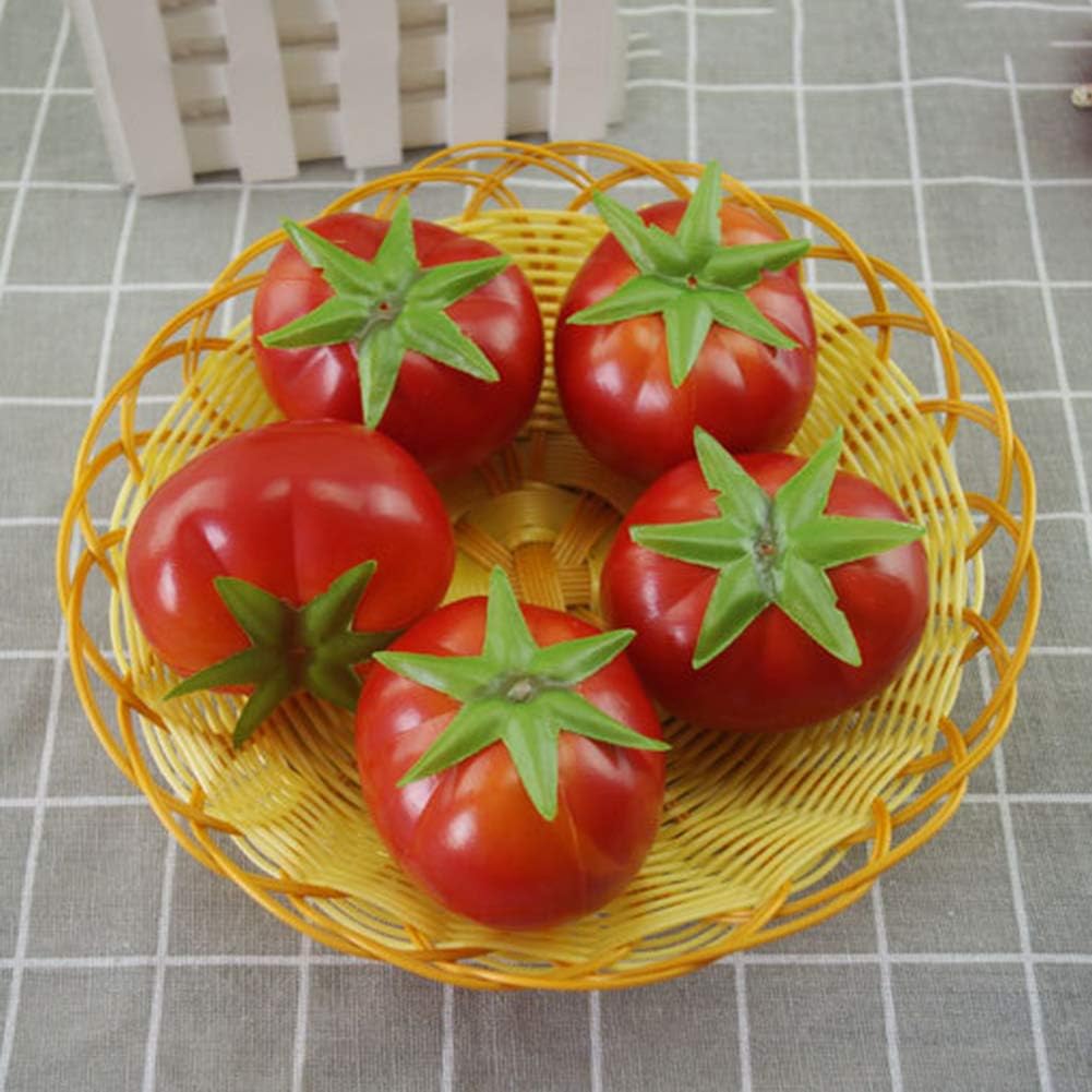 10Pcs Artificial Tomatoes for Home Decor and Photo Props