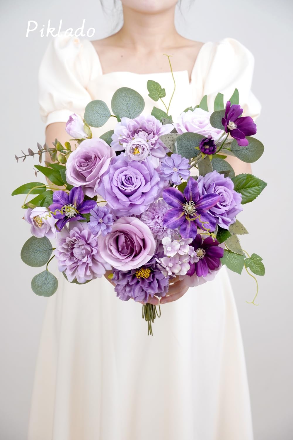 Piklado Artificial Flower Box Set Lavender Dark Purple