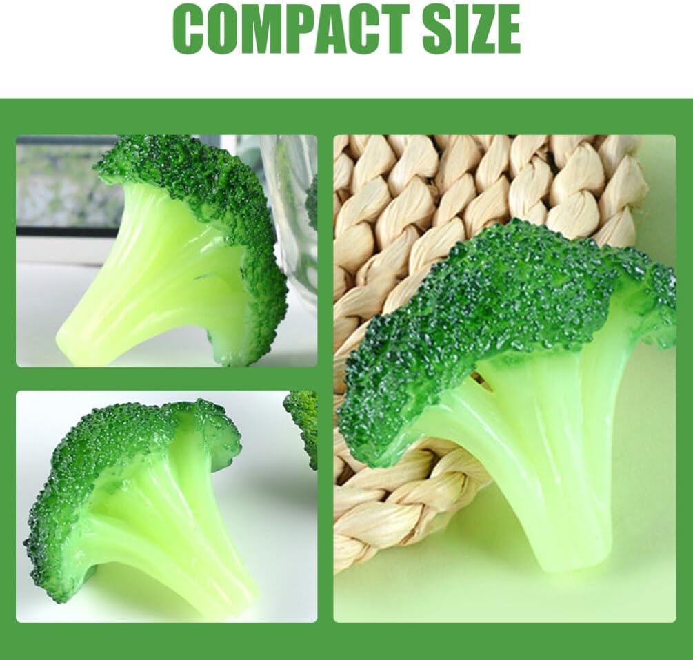 VOSAREA 4Pcs Artificial Broccoli for Home Kitchen Decor